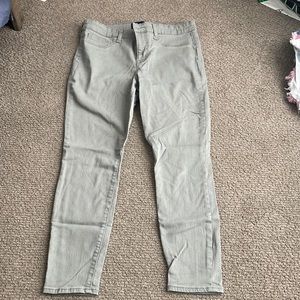 Womens Jean Gap, color is light sage green, size 8